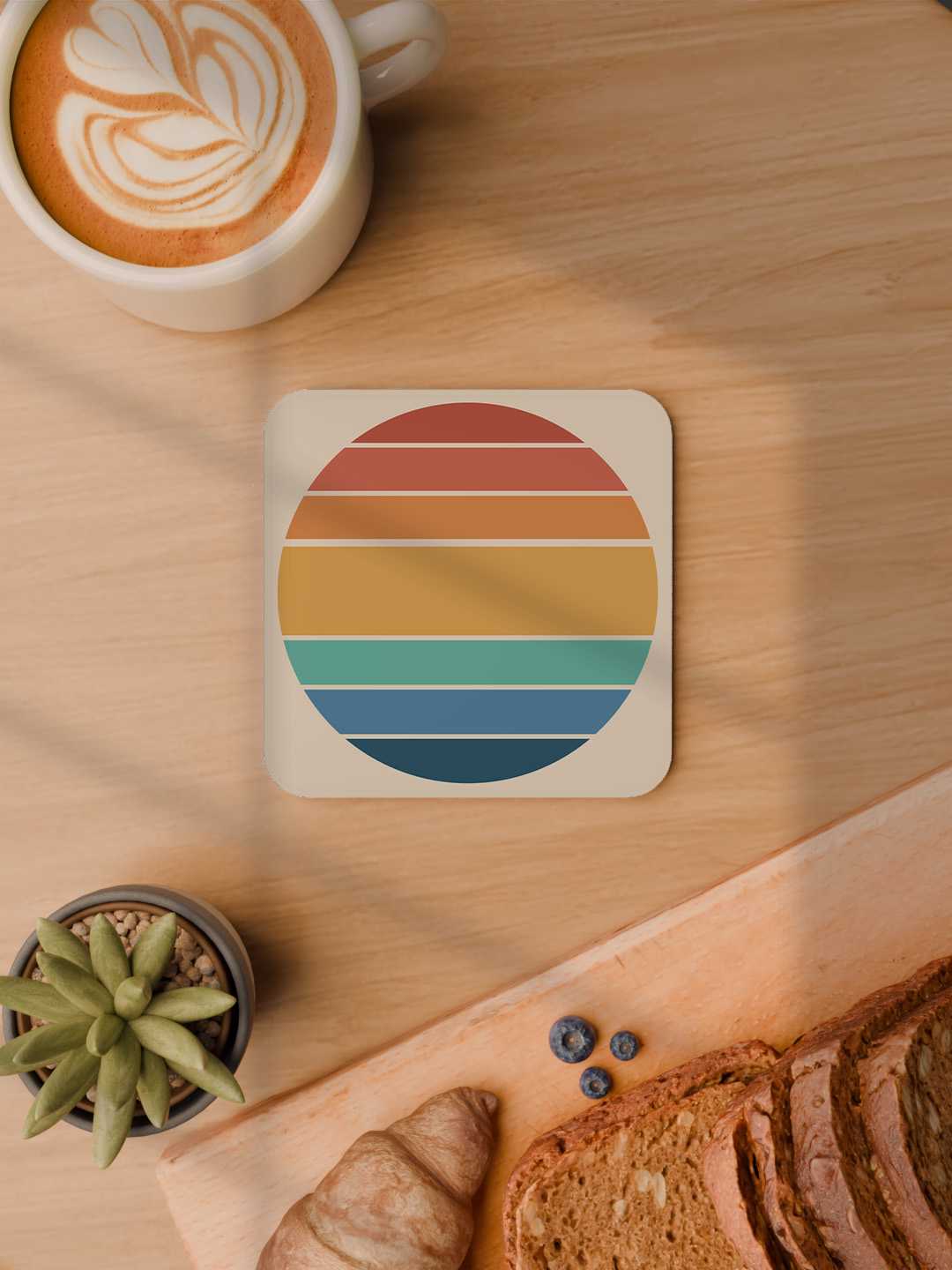Retro Pattern Graphic Coasters - Pack of 6