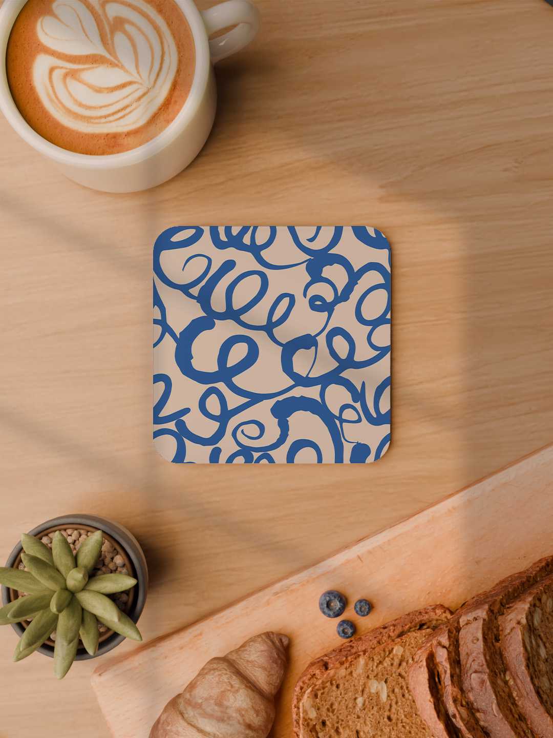 Doodle Pop Pattern Graphic Coasters - Pack of 6