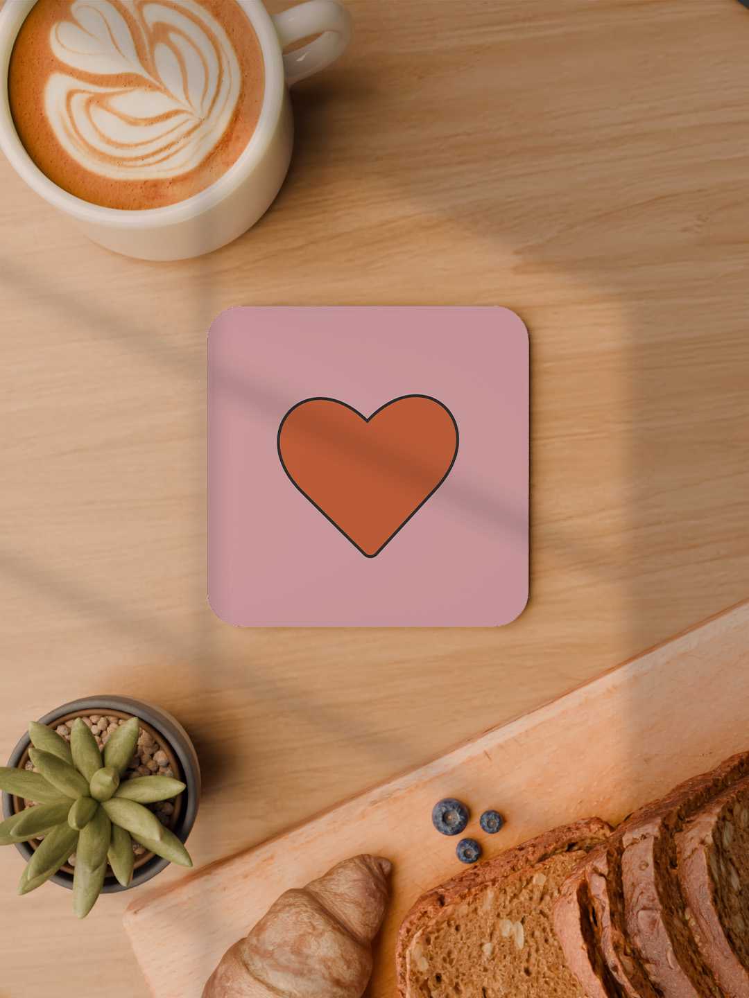 Love and Latte Graphic Coasters - Pack of 6
