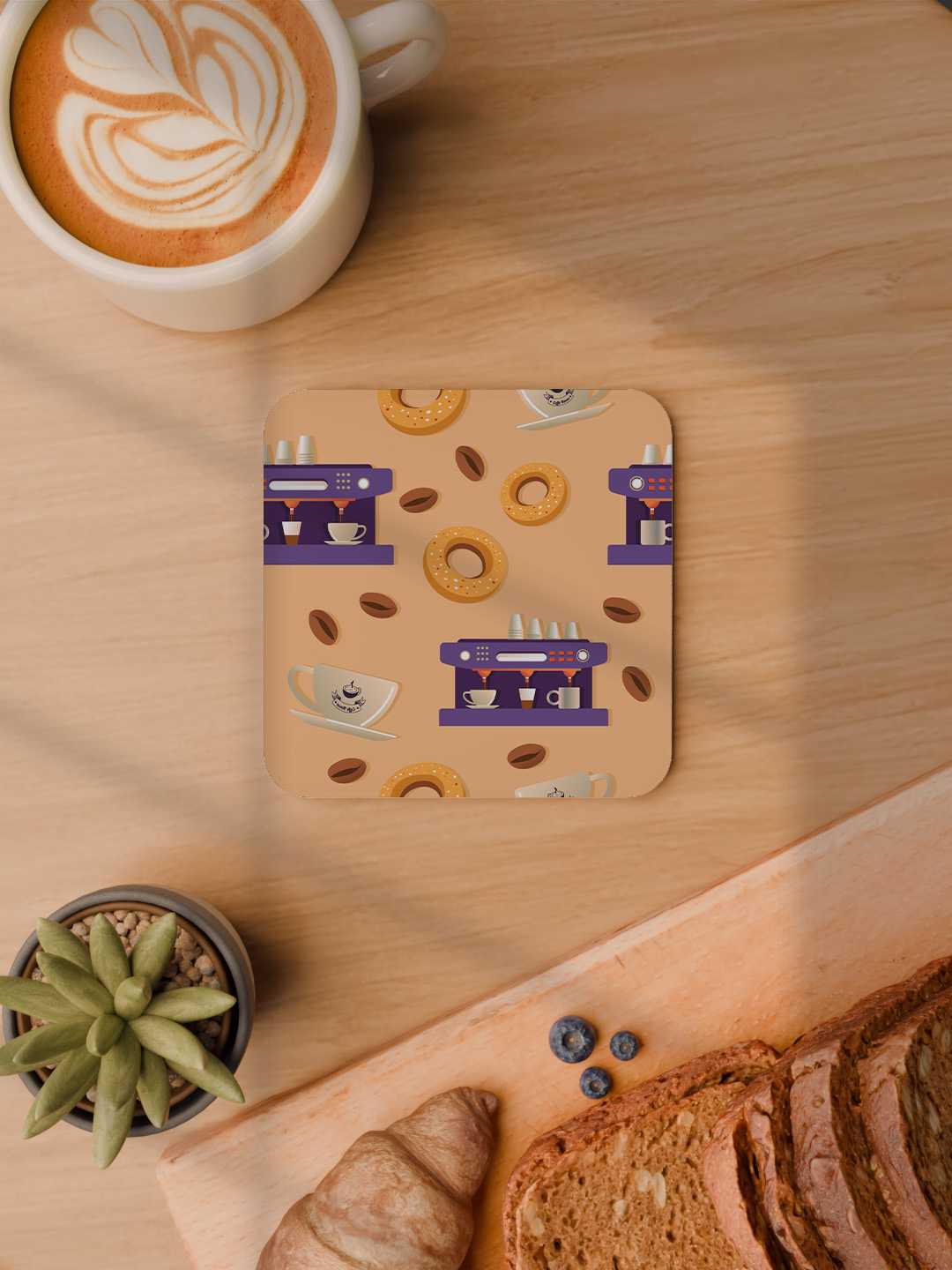 Brew & Bakery Graphic Coasters - Pack of 6