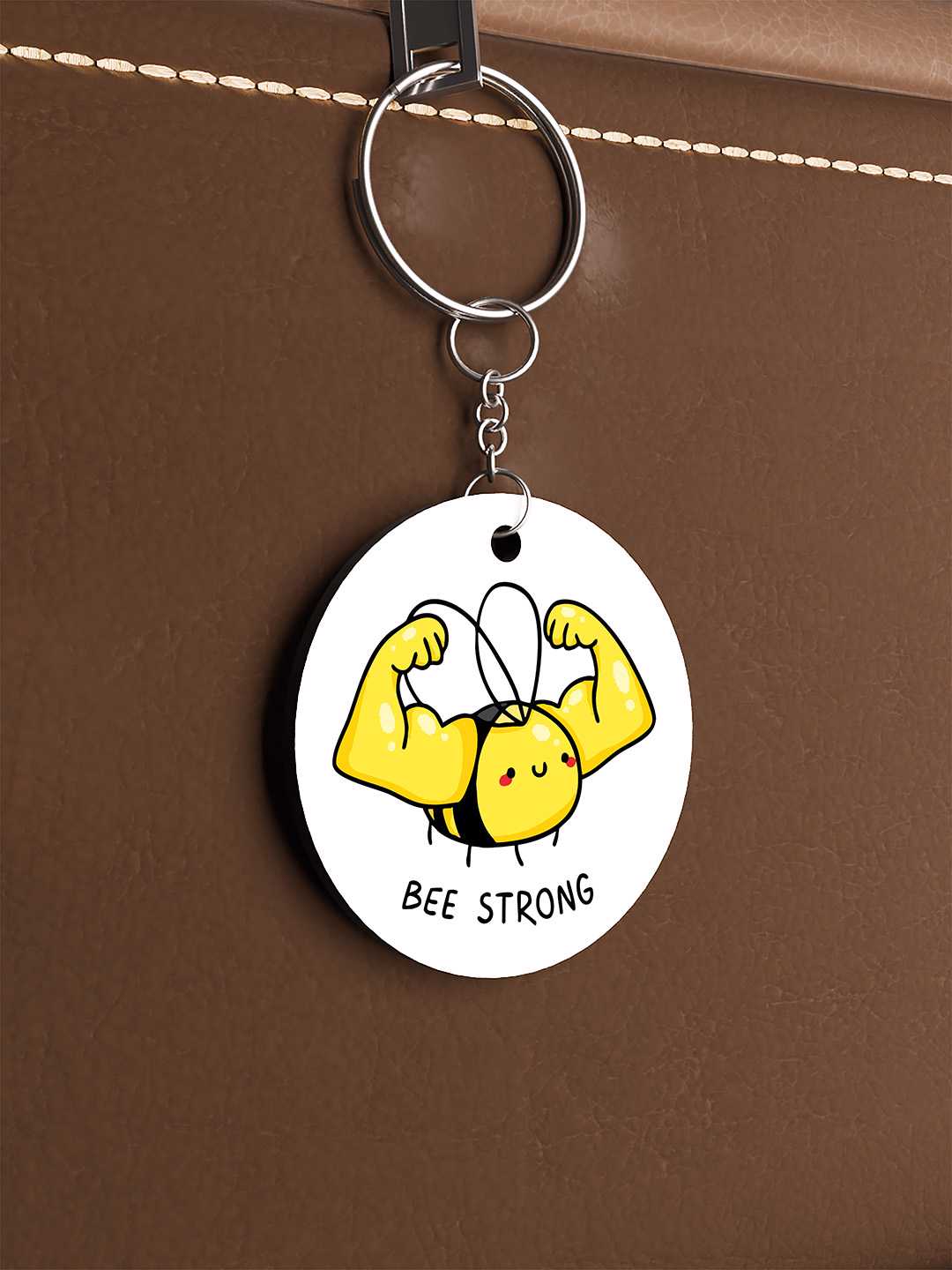 Bee Strong Graphic Keychain