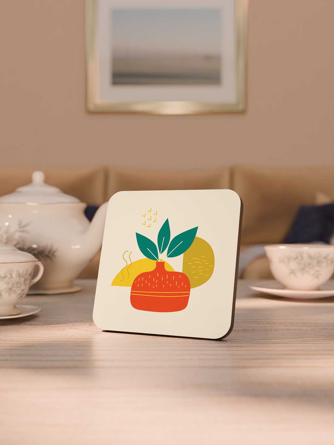 Boho Bloom Graphic Coasters - Pack of 6