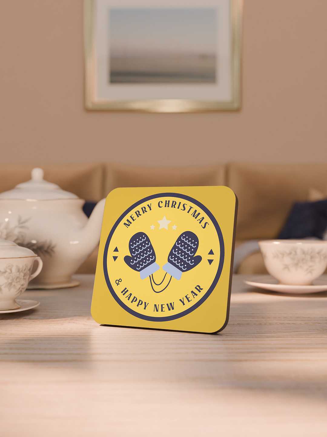 Christmas Graphic Coasters - Pack of 6