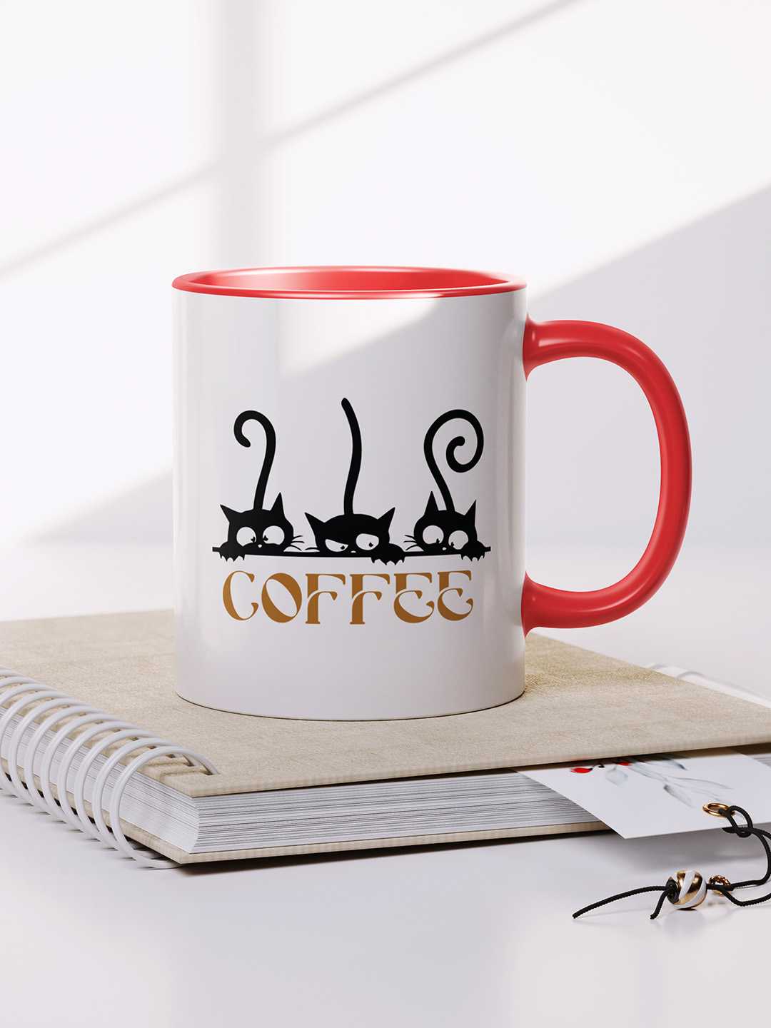 COFFEE CATS Graphic Printed Ceramic Mug