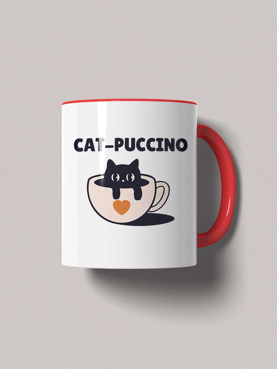 CAT-PUCCINO Graphic Printed Ceramic Mug