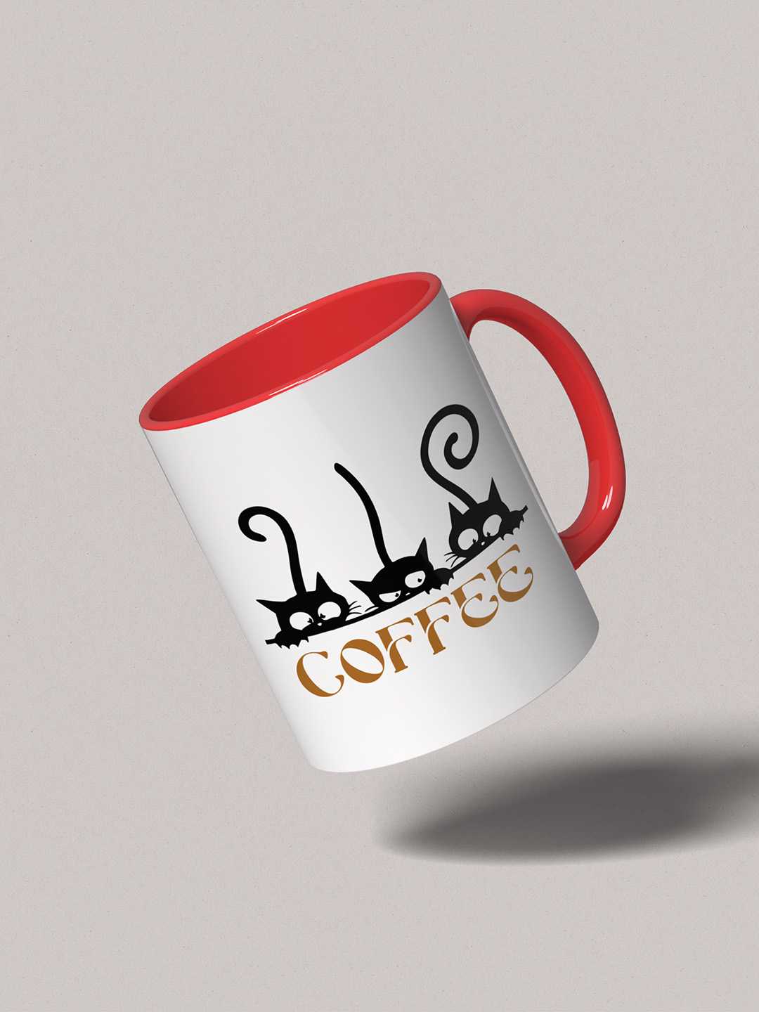 COFFEE CATS Graphic Printed Ceramic Mug