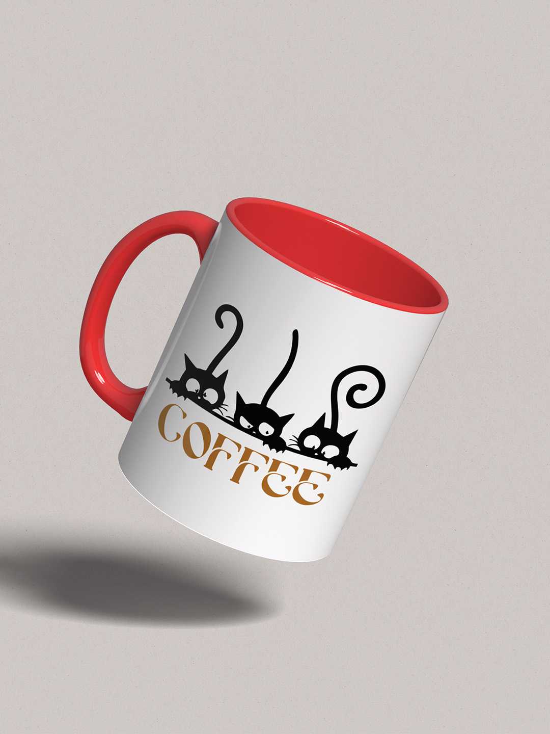 COFFEE CATS Graphic Printed Ceramic Mug