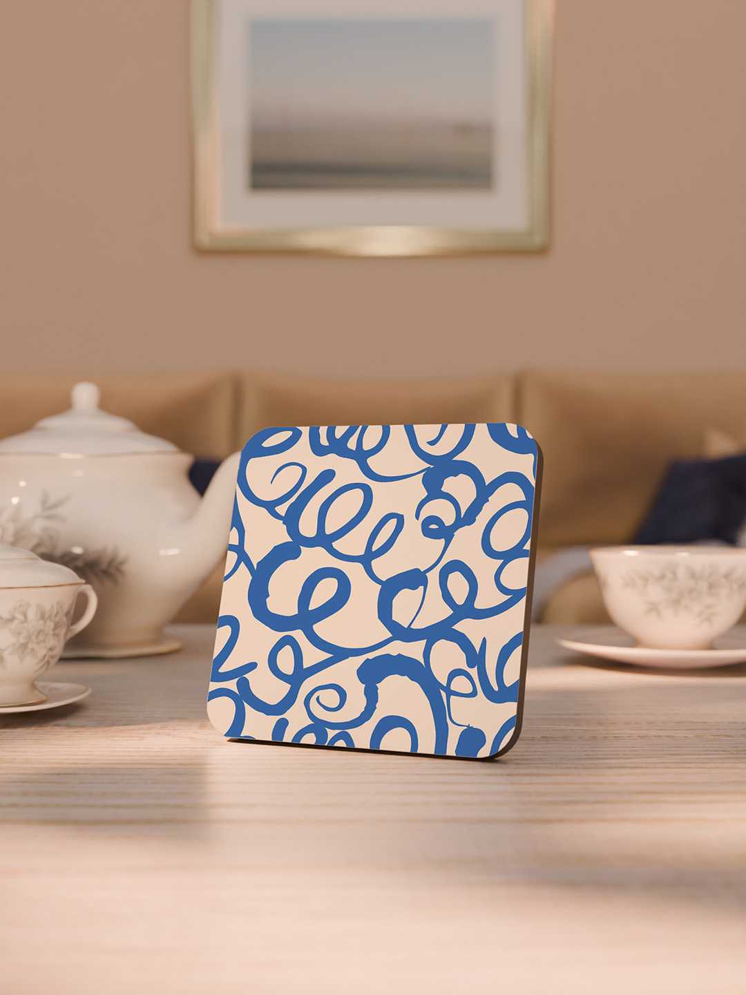 Doodle Pop Pattern Graphic Coasters - Pack of 6