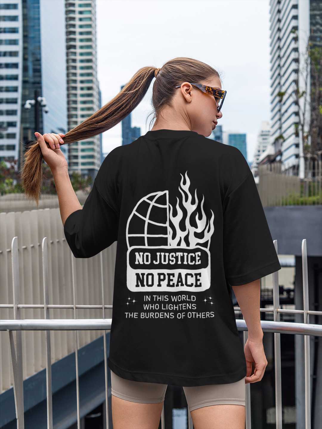 No Justice No Peace Oversized Tee
