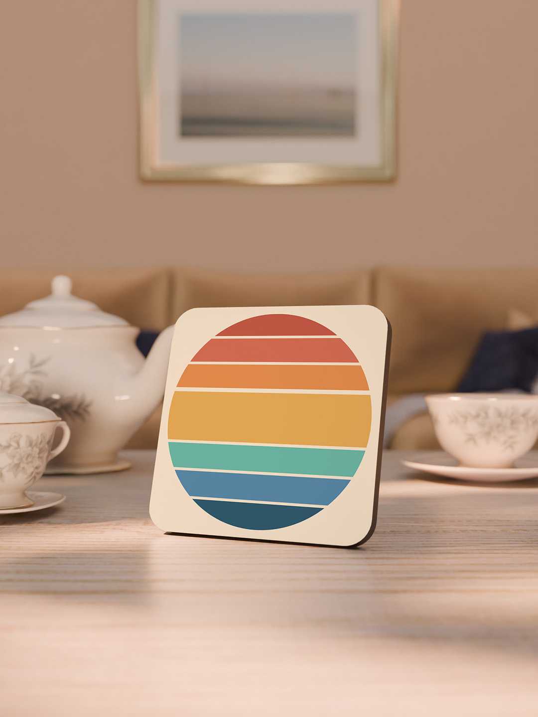 Retro Pattern Graphic Coasters - Pack of 6