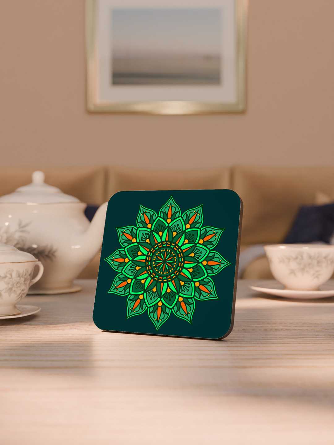 Mandala Pattern Graphic Coasters - Pack of 6