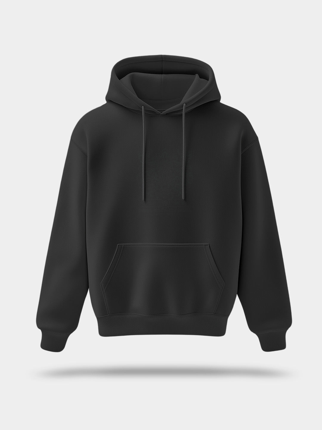 Black Solid Unisex Hoodie