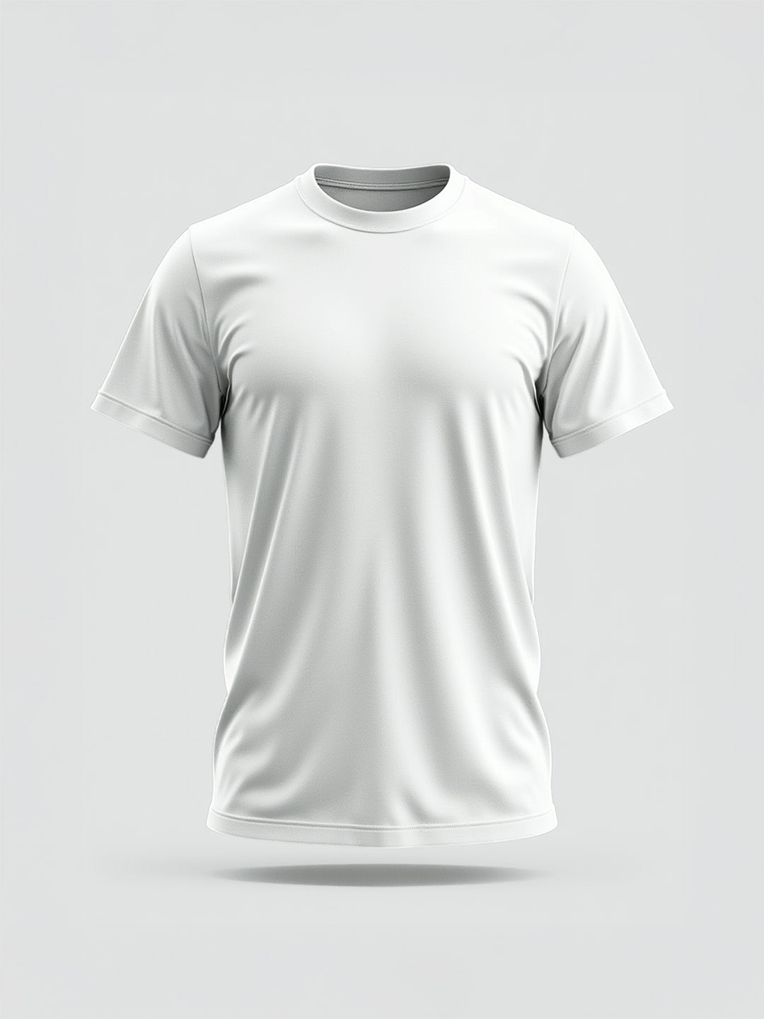 White Solid Unisex Regular Tee