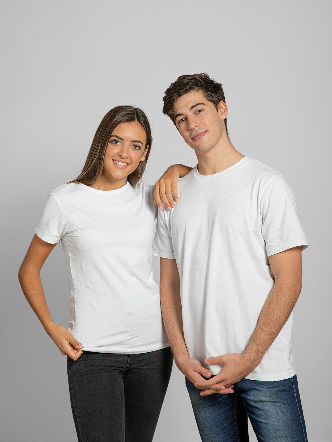 White Solid Unisex Regular Tee