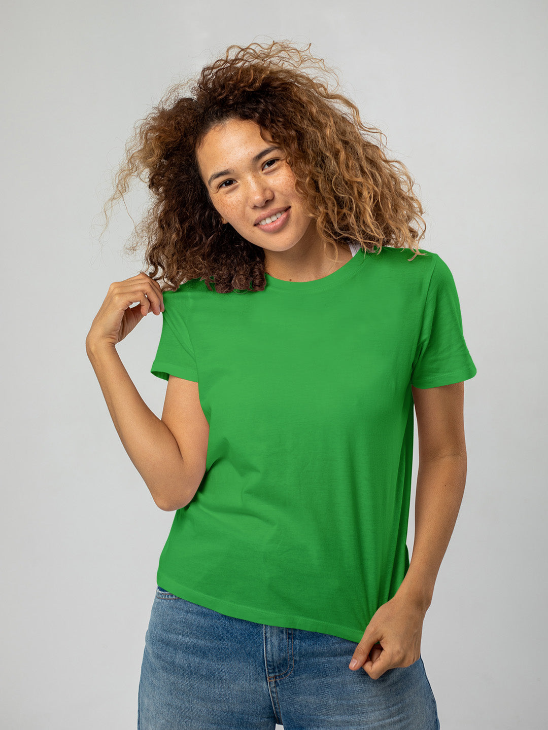 Green Solid Unisex Regular Tee