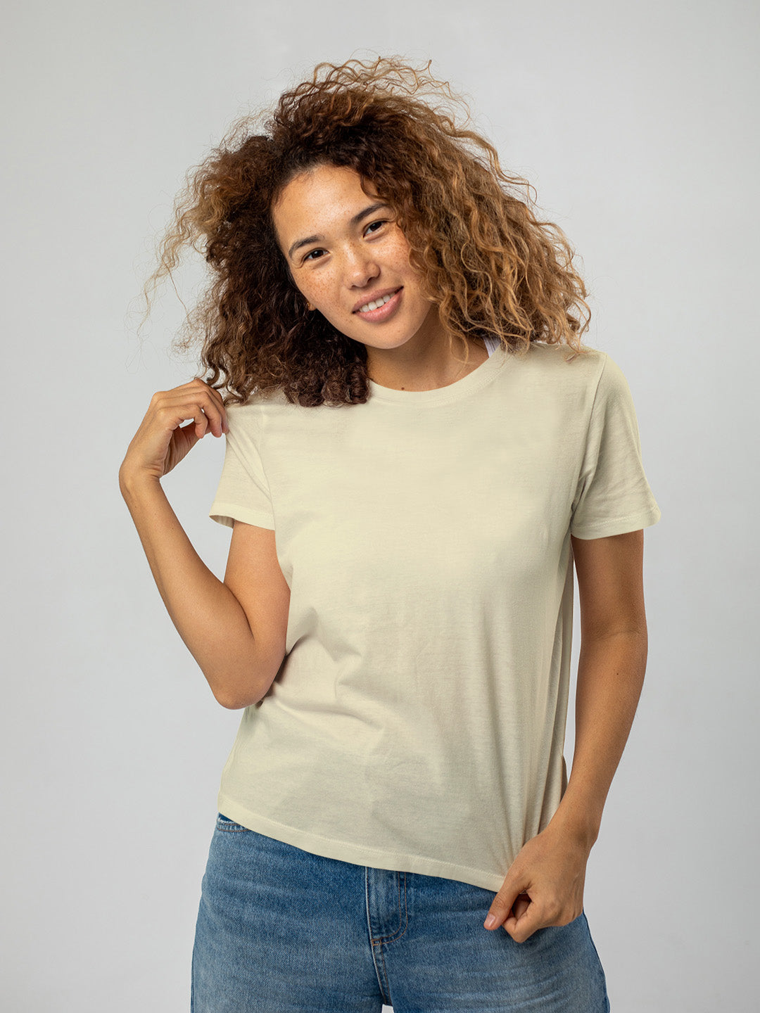 Vanilla Solid Unisex Regular Tee