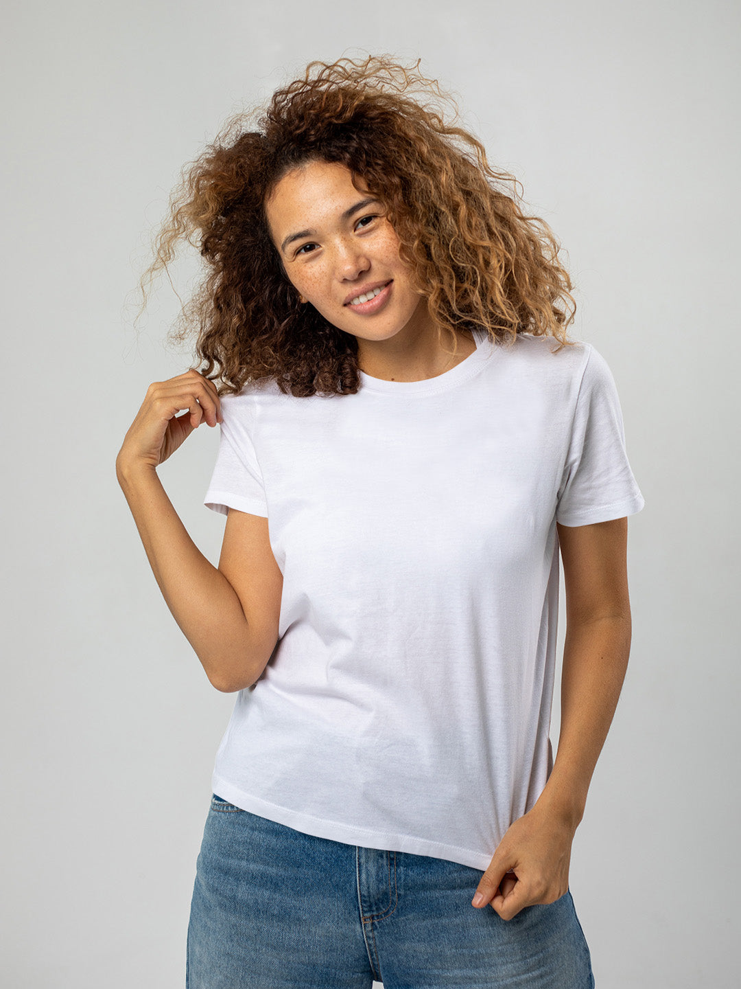 White Solid Unisex Regular Tee