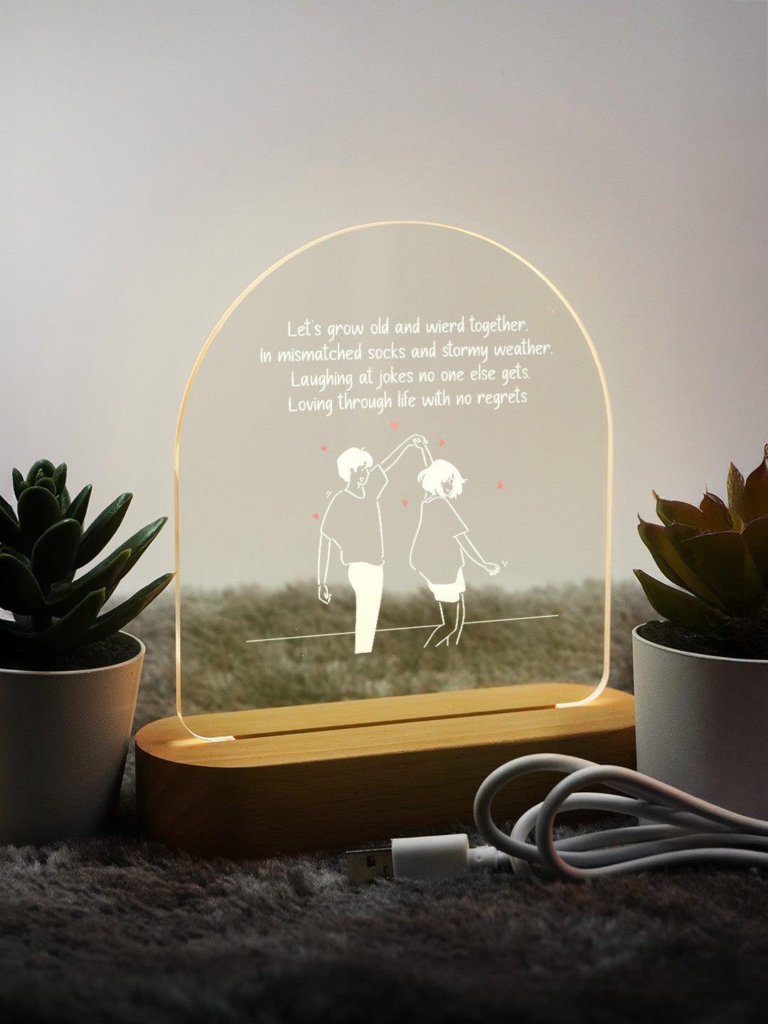 Endless Togetherness LED Acrylic frame