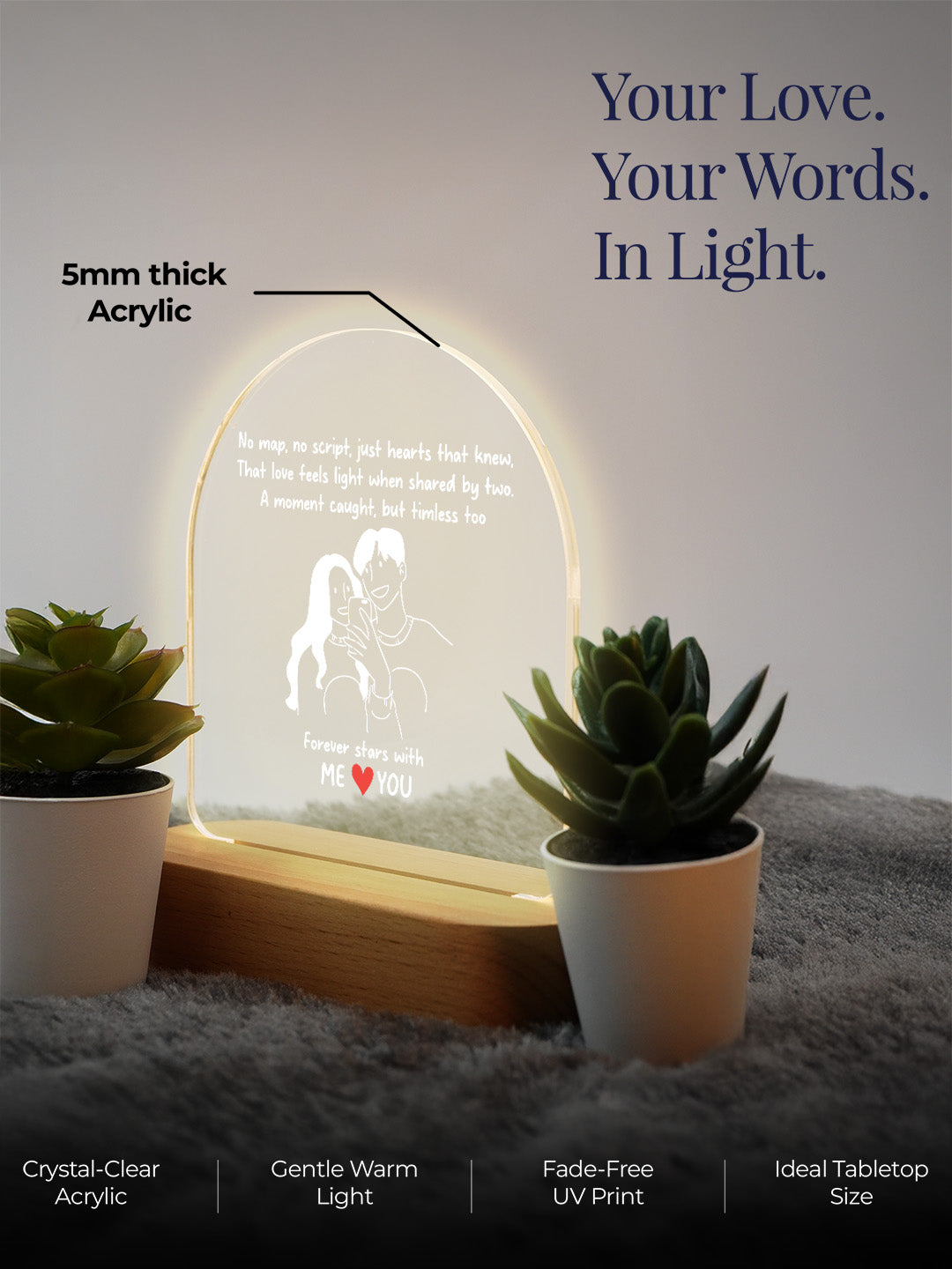 Eternal Togetherness LED Acrylic Frame