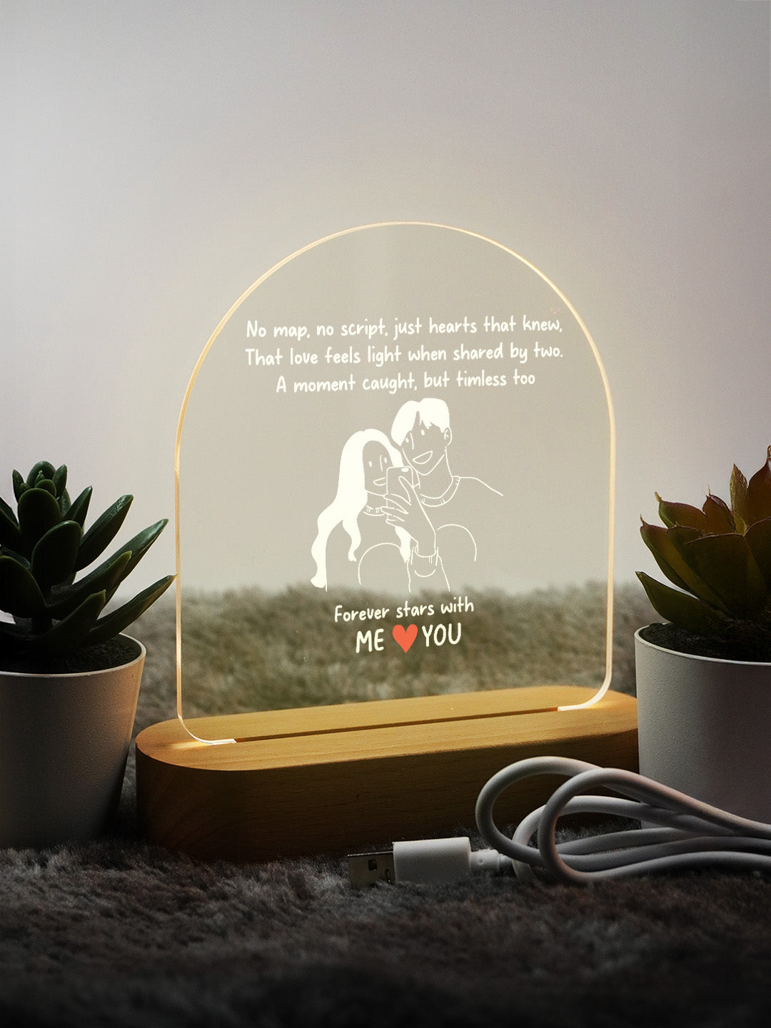 Eternal Togetherness LED Acrylic Frame