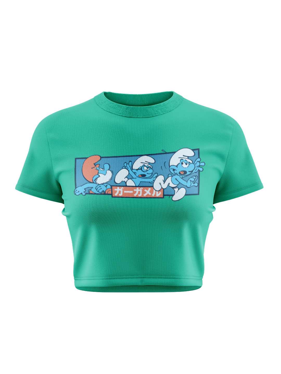 Scared Smurfs Graphic Baby Tee