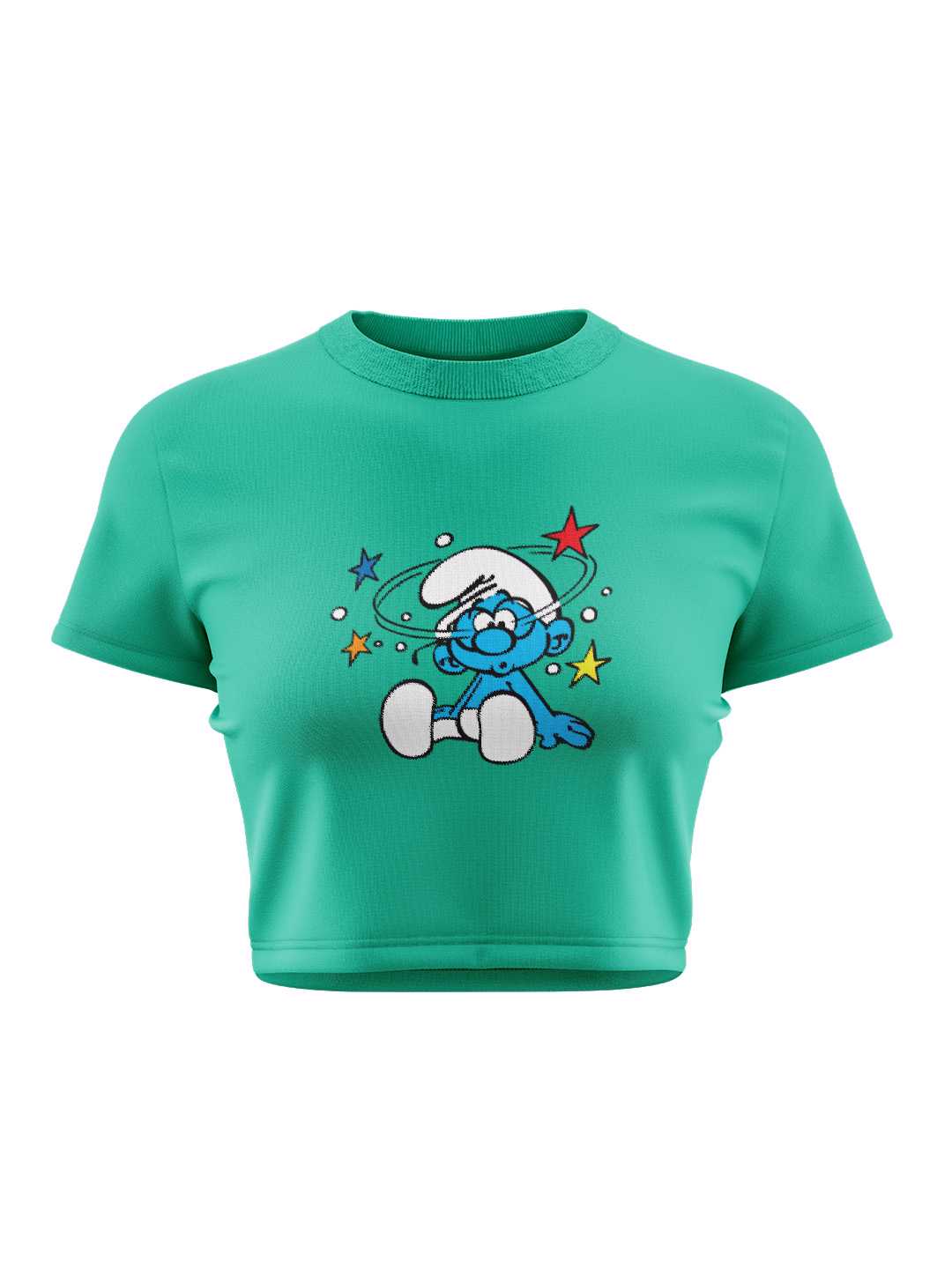Confused Smurf Graphic Baby Tee