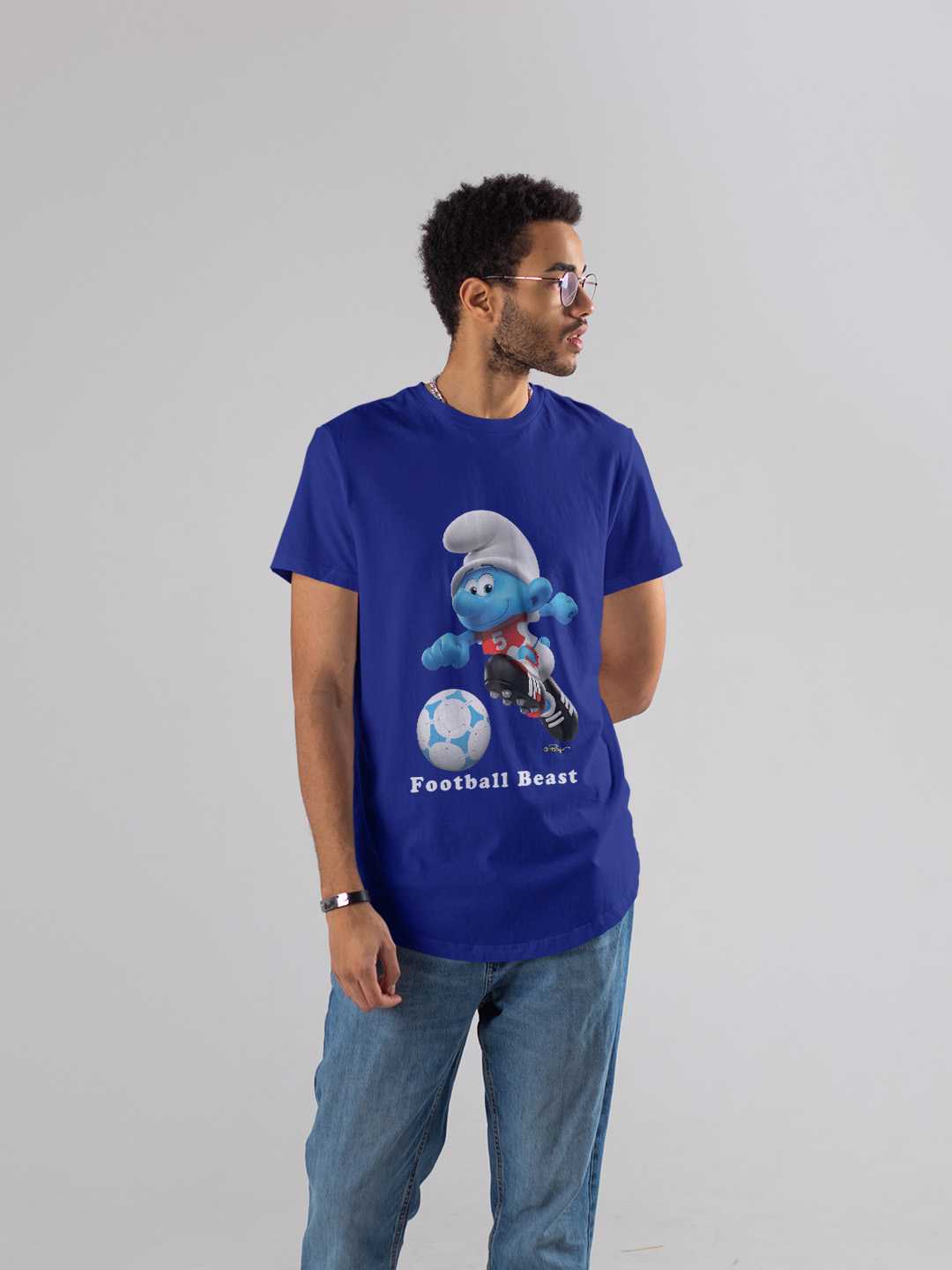 Football Beast Smurf Regular Graphic Tee