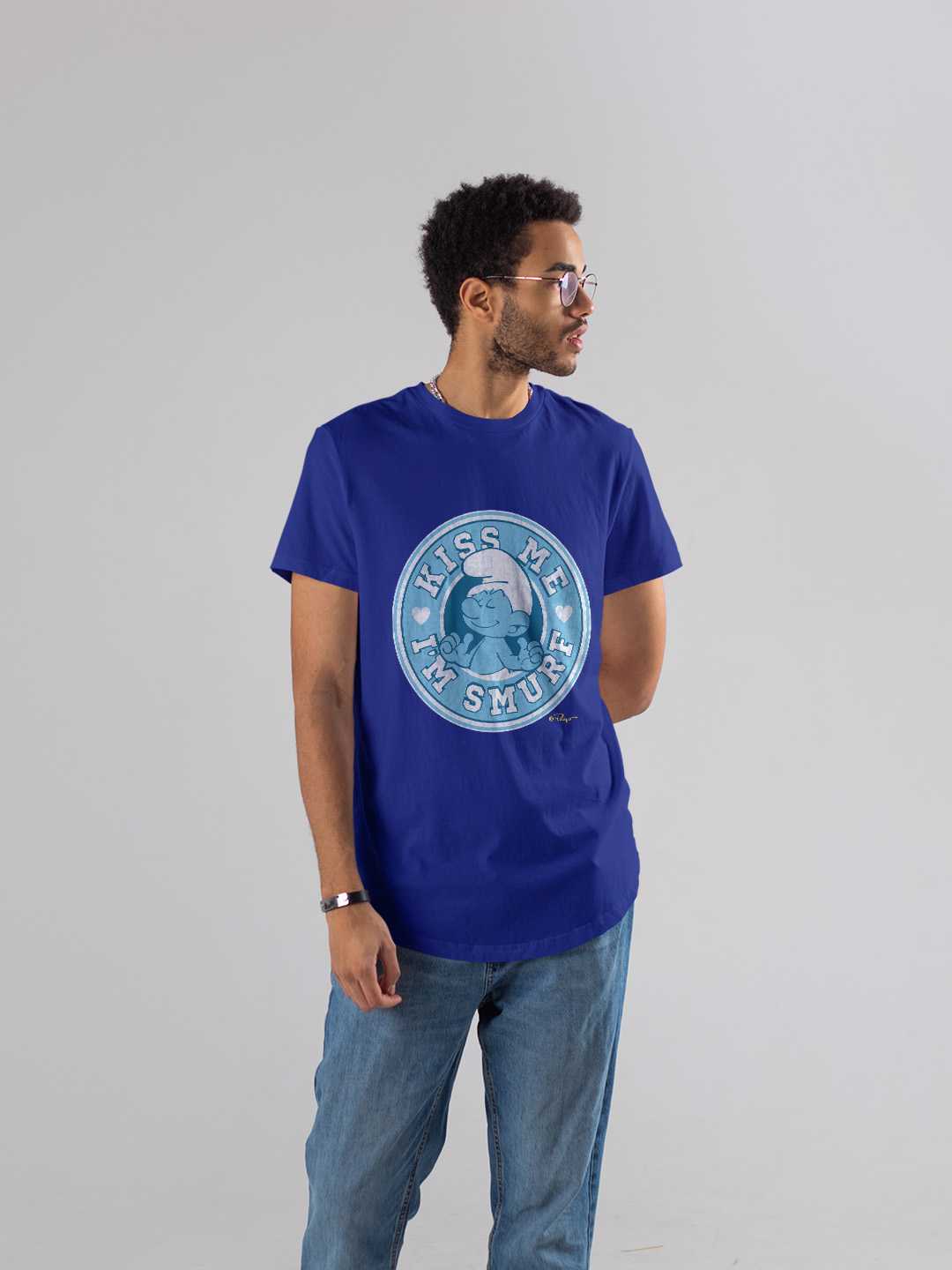 Kiss Me I Am A Smurf Regular Graphic Tee