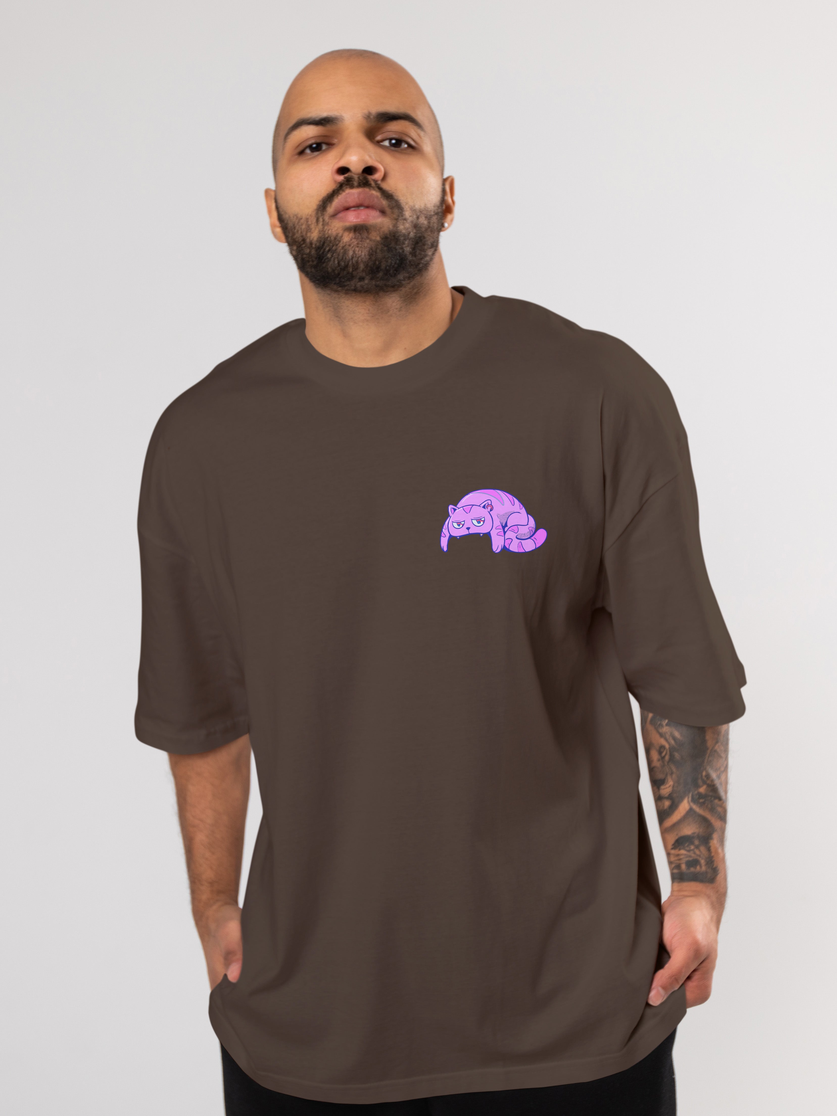 Cat Skull Oversized Tee