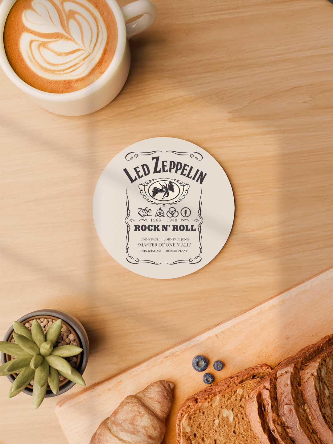 Led Zeppelin Graphic Coasters - Pack of 6