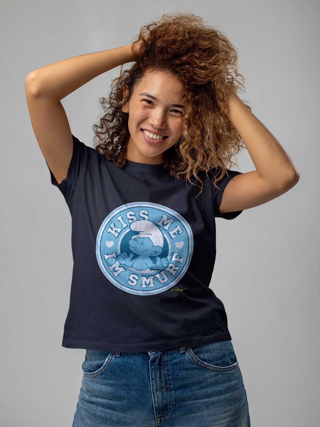 Kiss Me Smurf Unisex Regular Tee