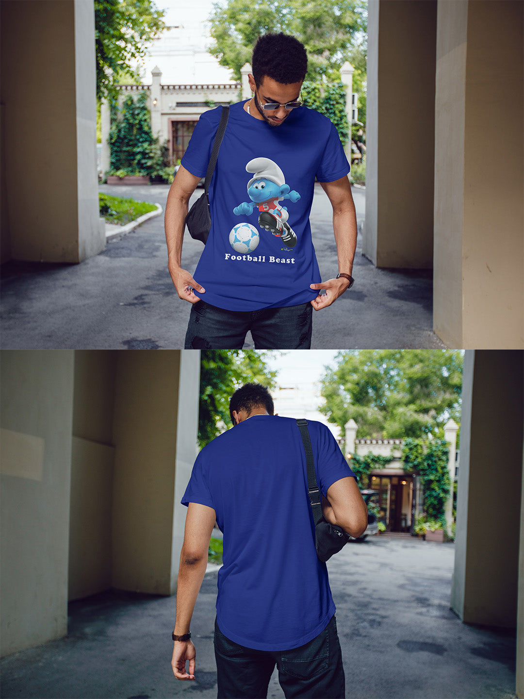 Football Beast Smurf Regular Graphic Tee