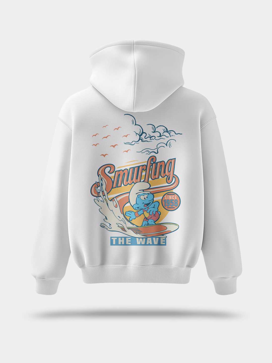Sea Surf Smurfs Pullover Hoodie
