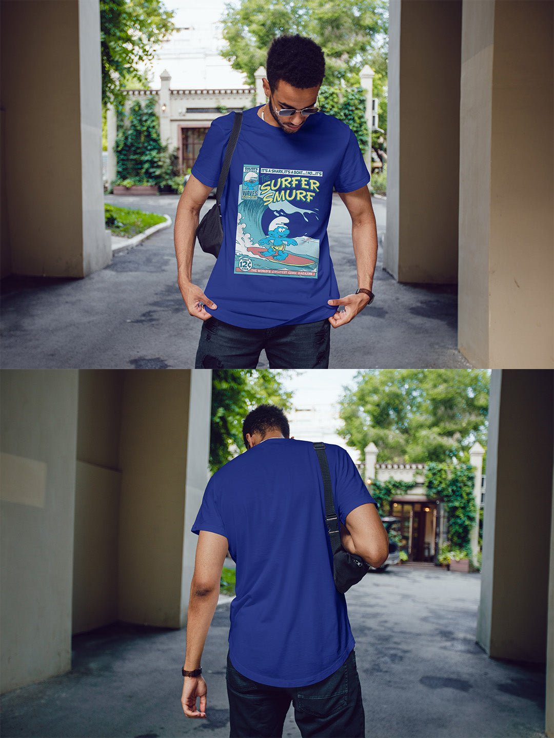 Surfer Smurf Regular Graphic Tee