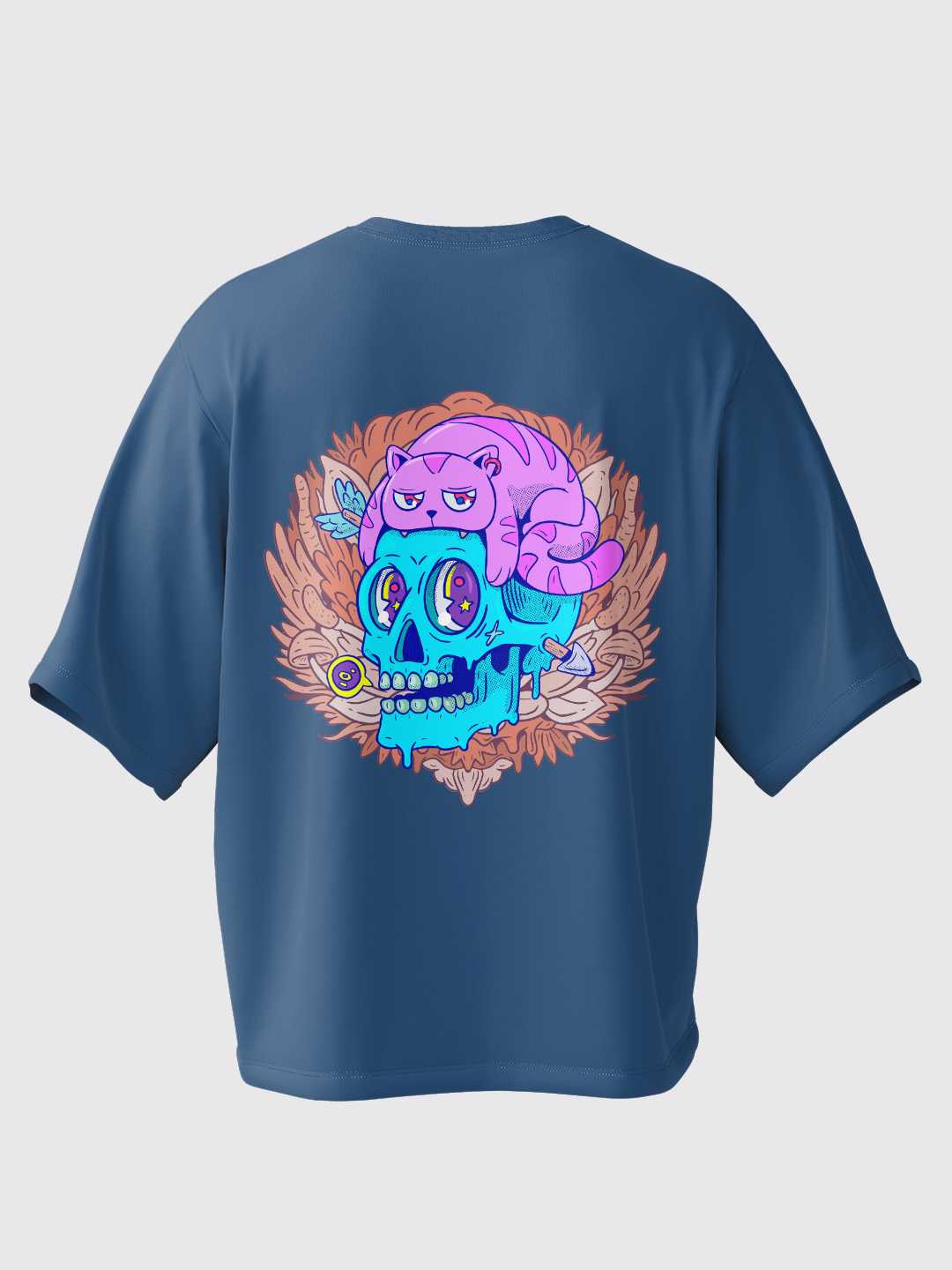 Cat Skull Oversized Tee