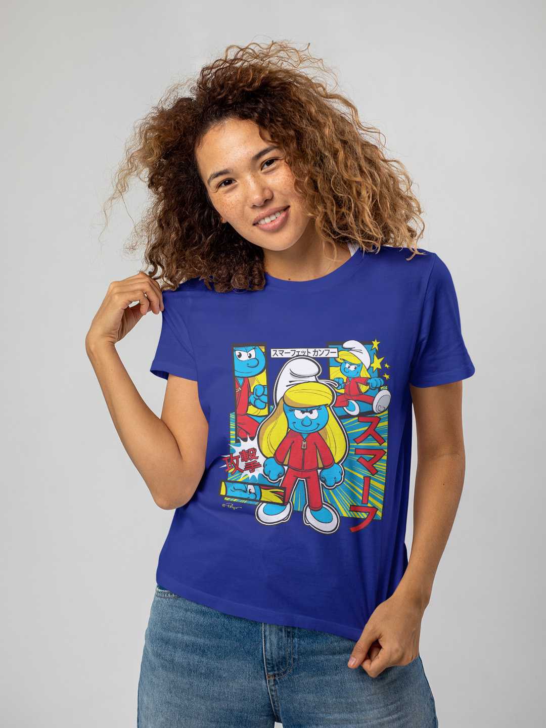 Smurfette Cute Kung Fu - Smurfs Regular Graphic Tee