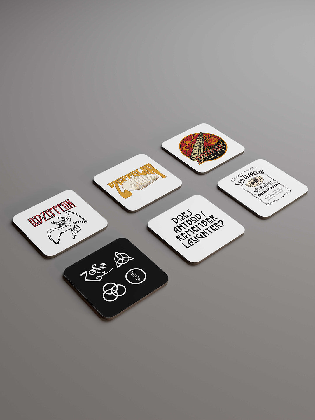 Led Zeppelin Graphic Coasters - Pack of 6