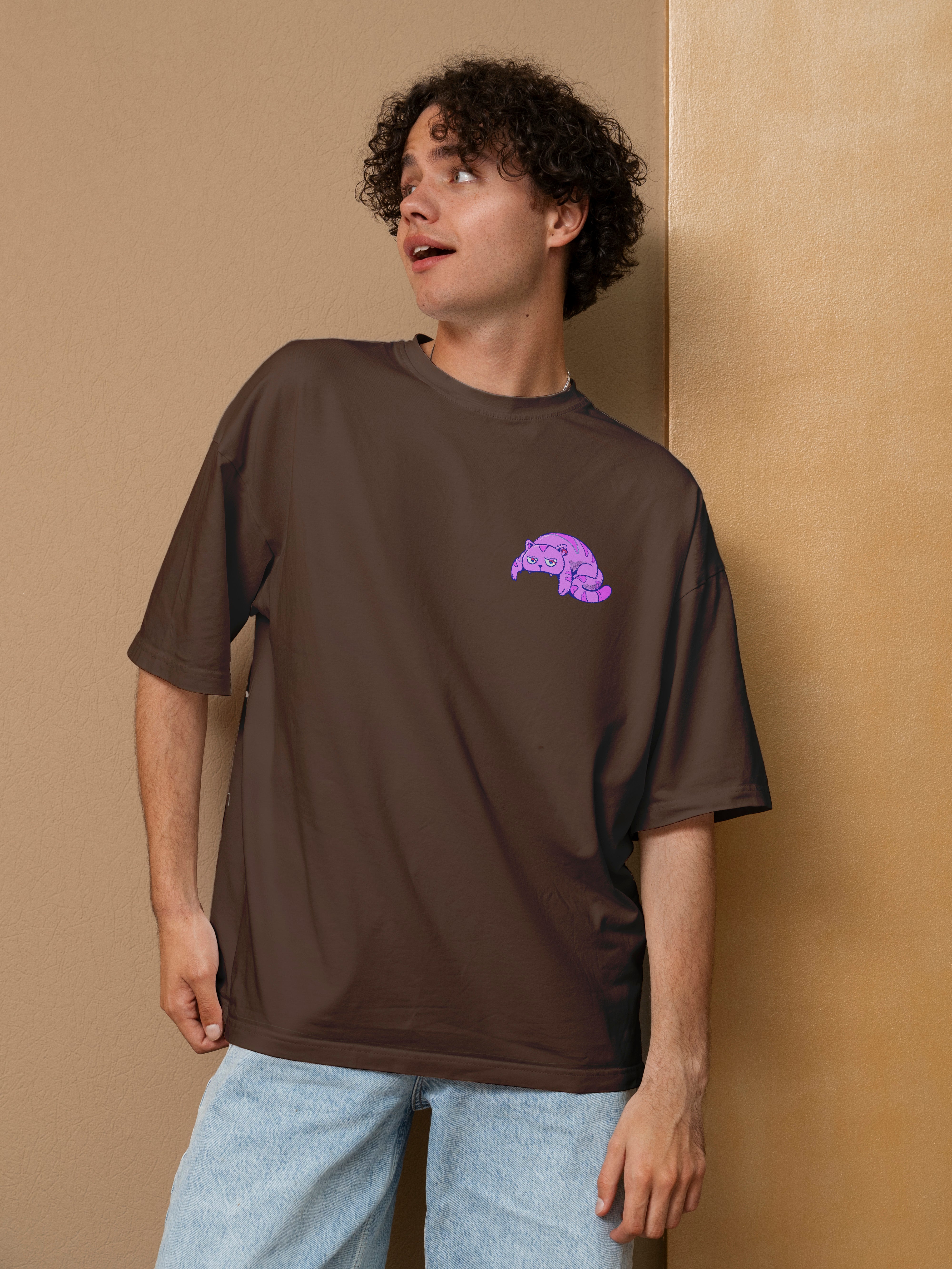 Cat Skull Oversized Tee