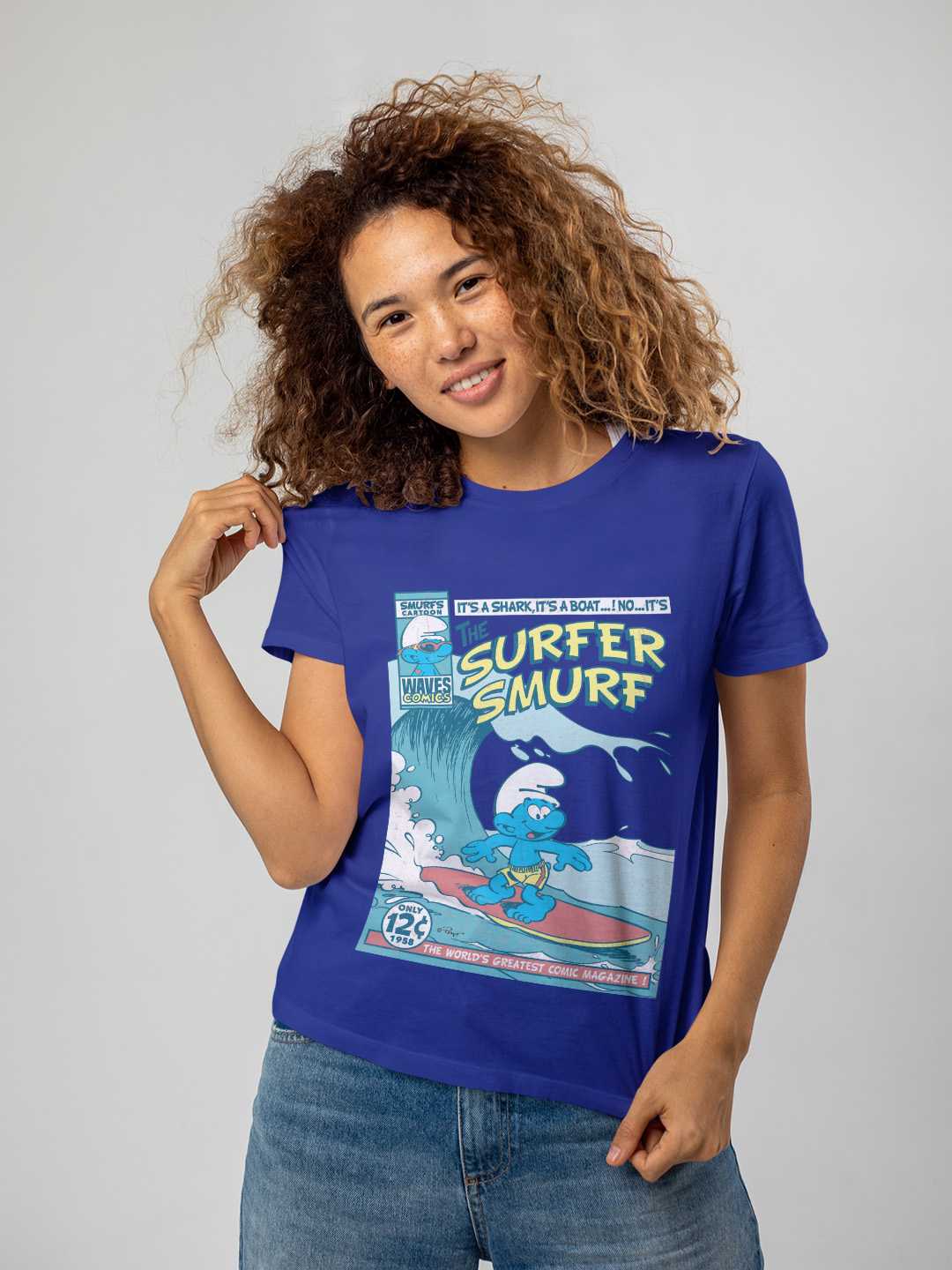 Surfer Smurf Regular Graphic Tee