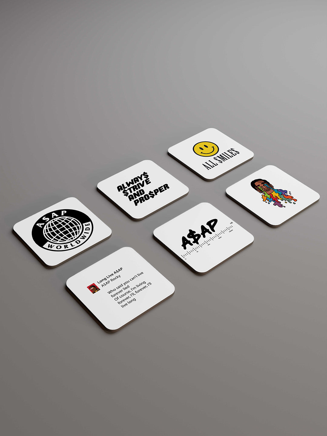 A$AP Rocky Graphic Coasters - Pack of 6
