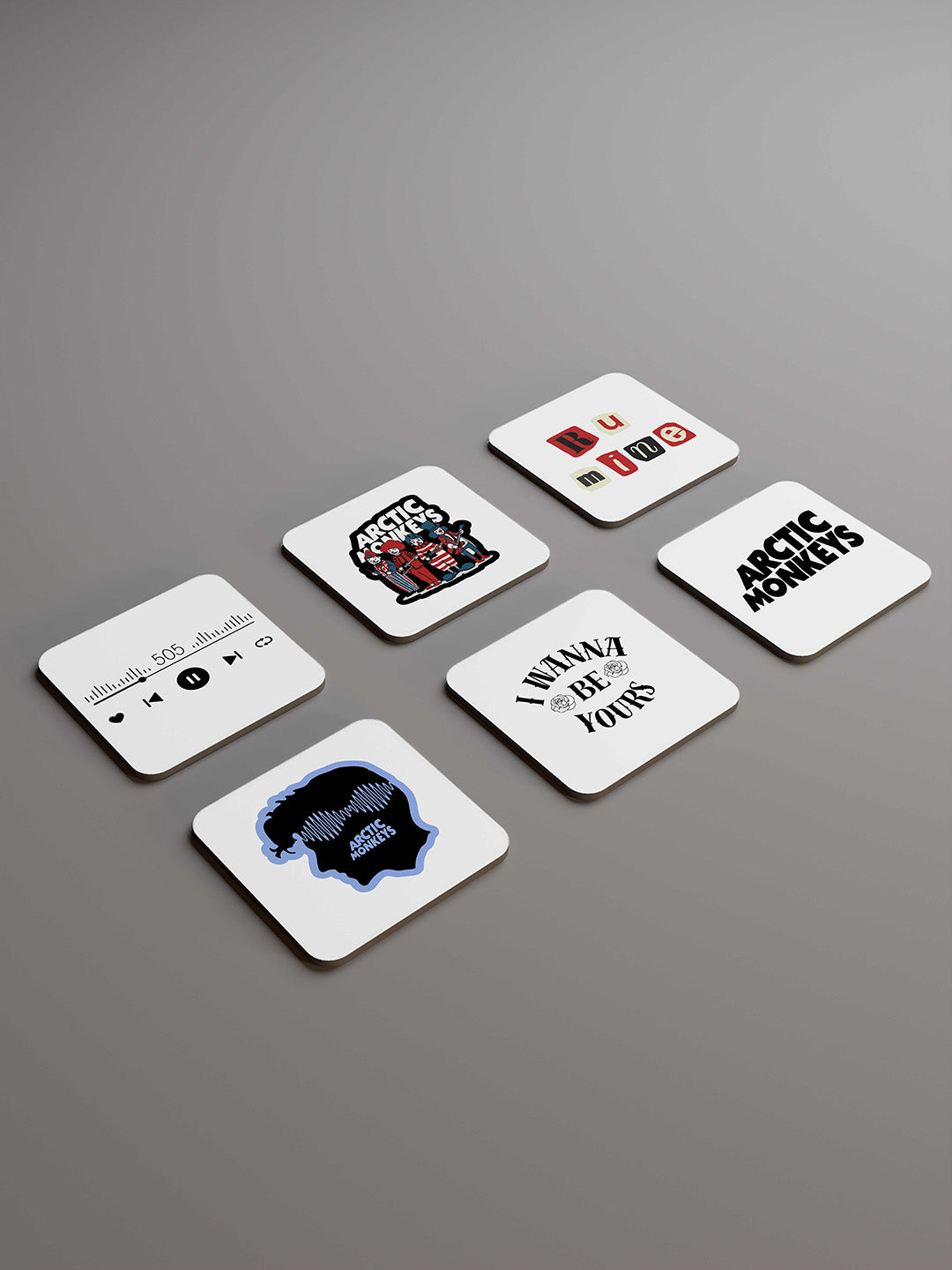 Arctic Monkeys Graphic Coasters - Pack of 6