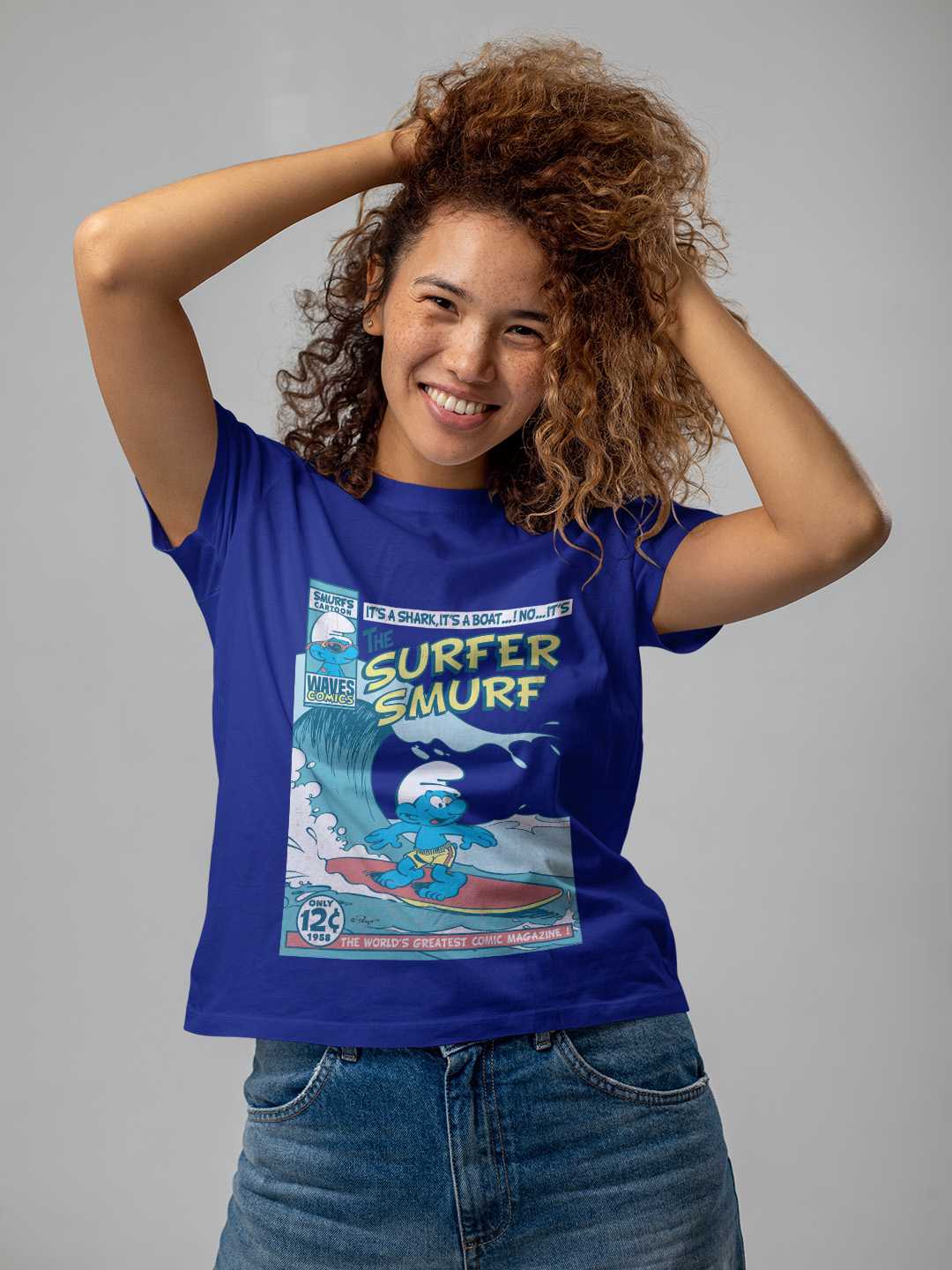 Surfer Smurf Regular Graphic Tee