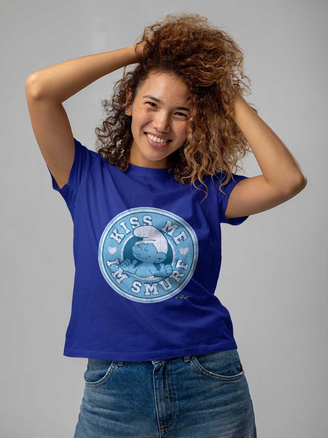 Kiss Me I Am A Smurf Regular Graphic Tee