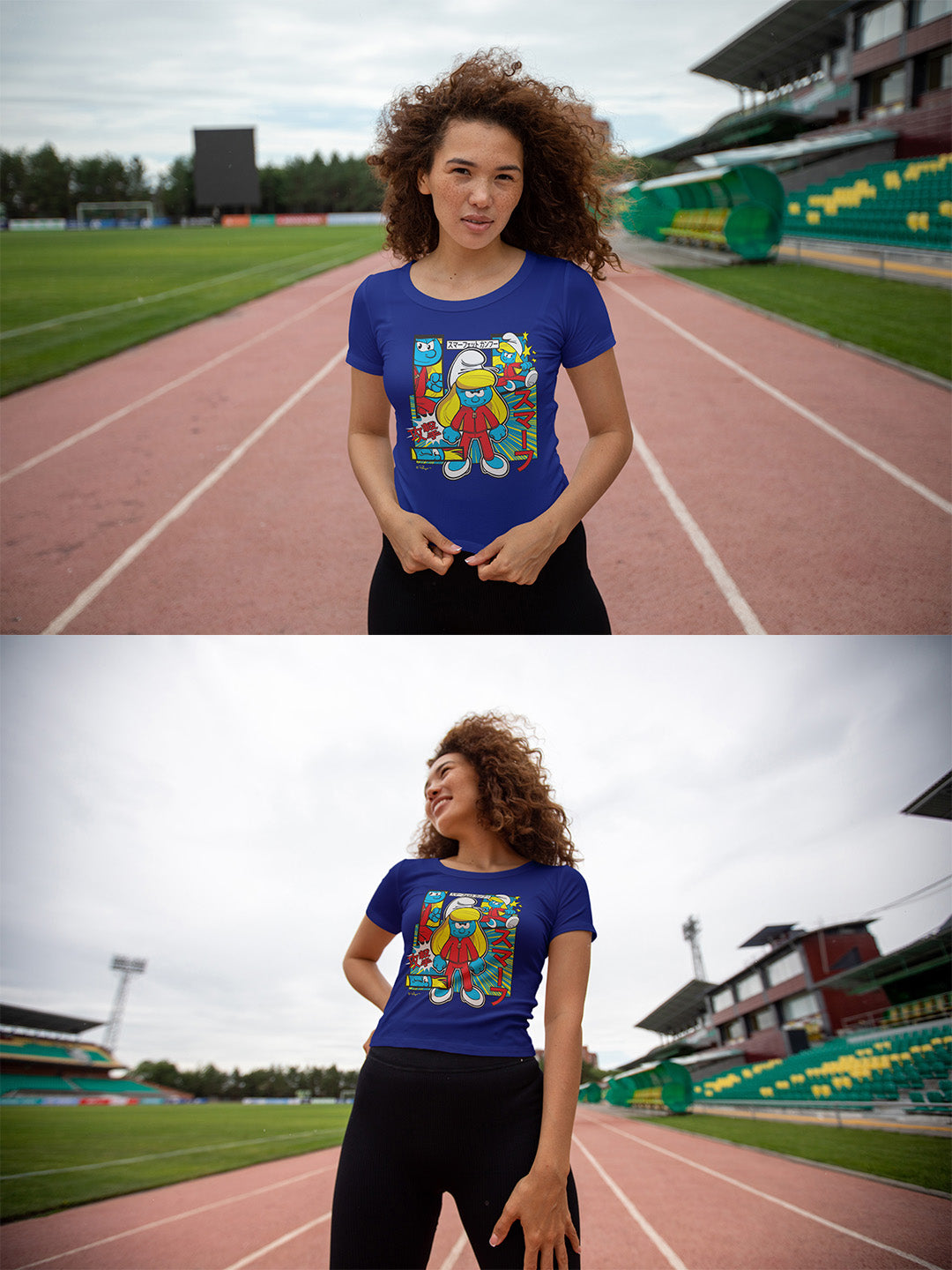 Smurfette Cute Kung Fu - Smurfs Regular Graphic Tee