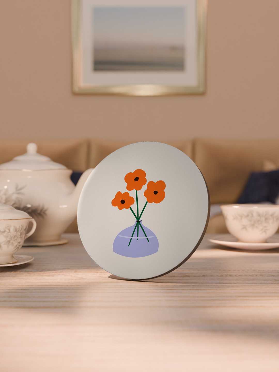Floral Graphic Coasters - Pack of 6
