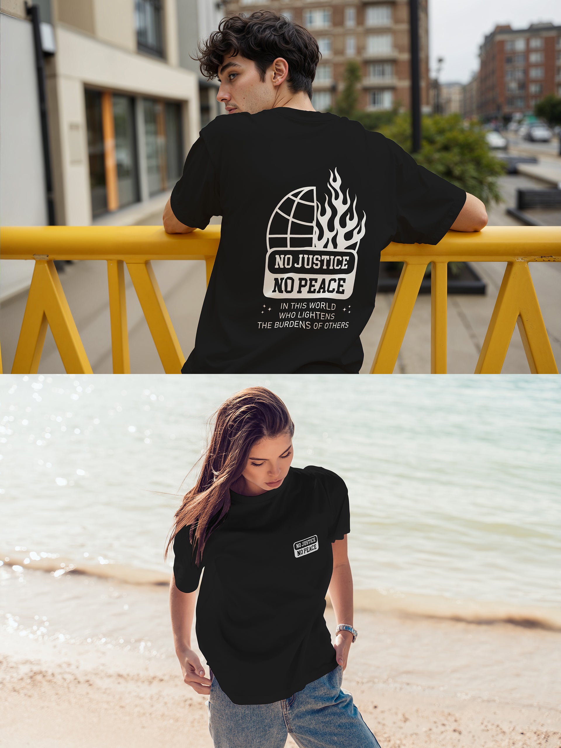 No Justice No Peace Oversized Tee