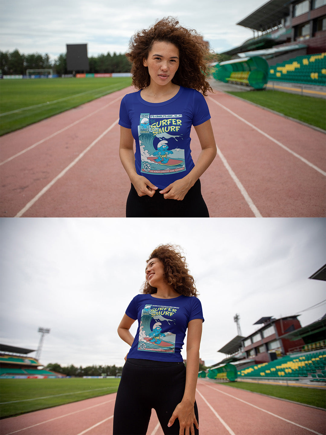 Surfer Smurf Regular Graphic Tee