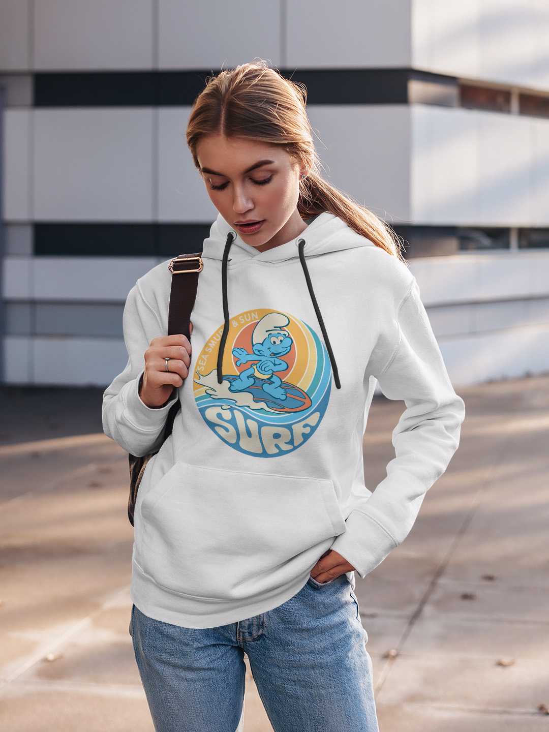 Sea Surf Smurfs Pullover Hoodie