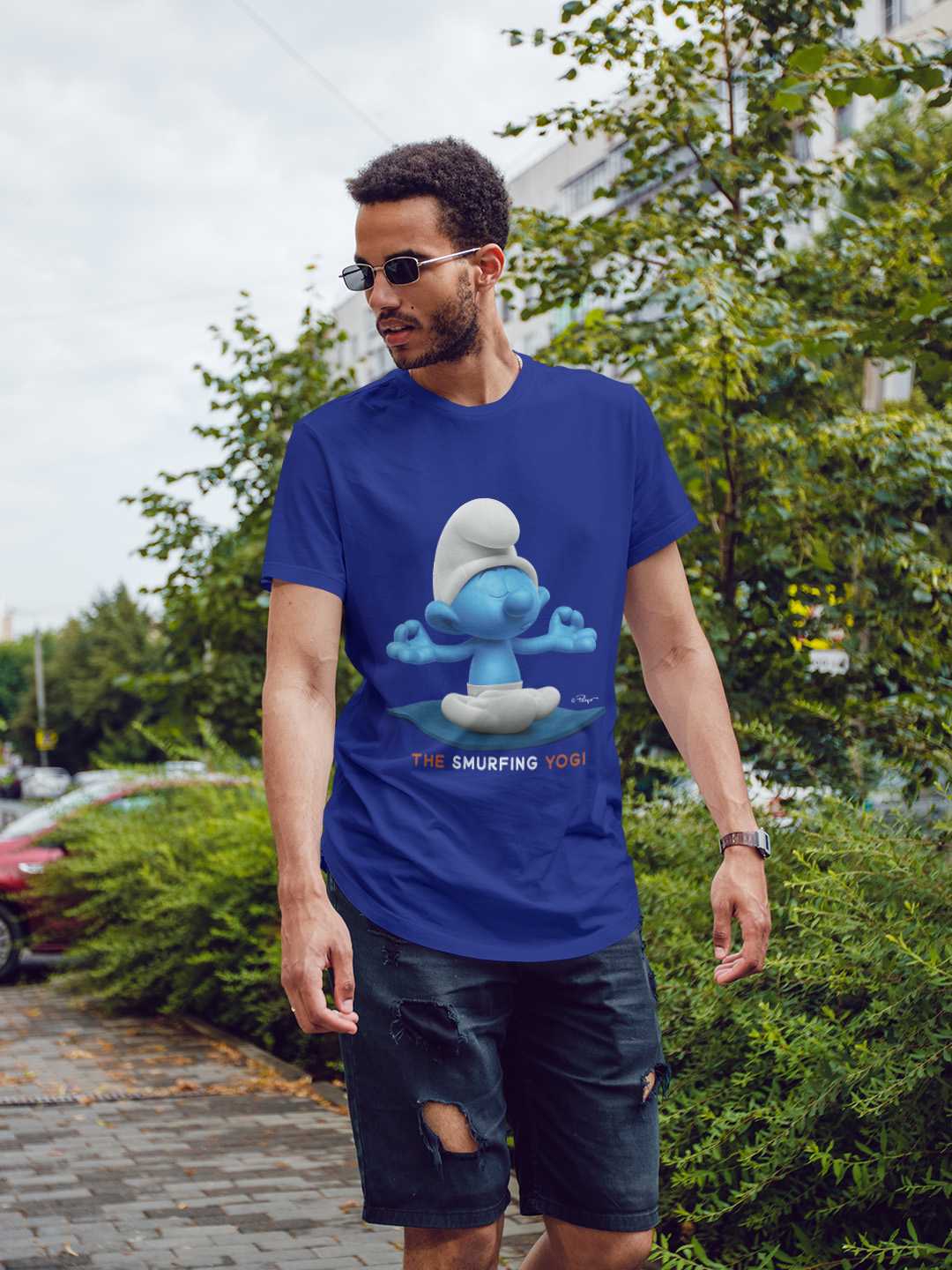 The Smurfing Yogi Regular Graphic Tee