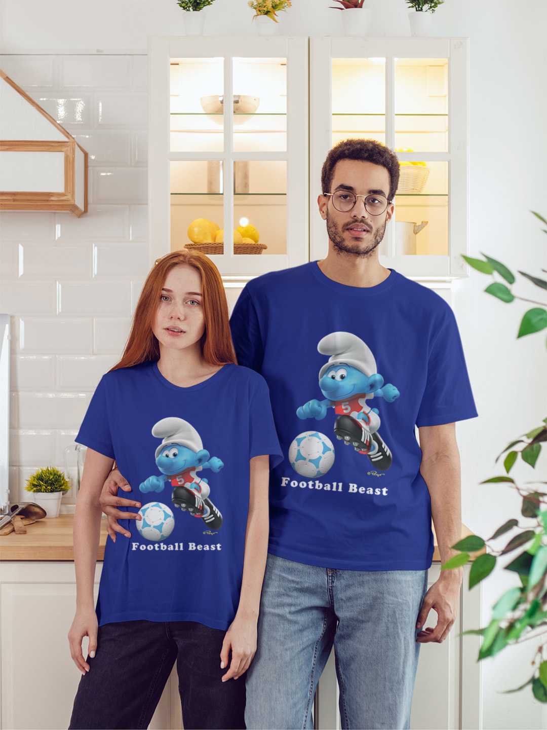 Football Beast Smurf Regular Graphic Tee